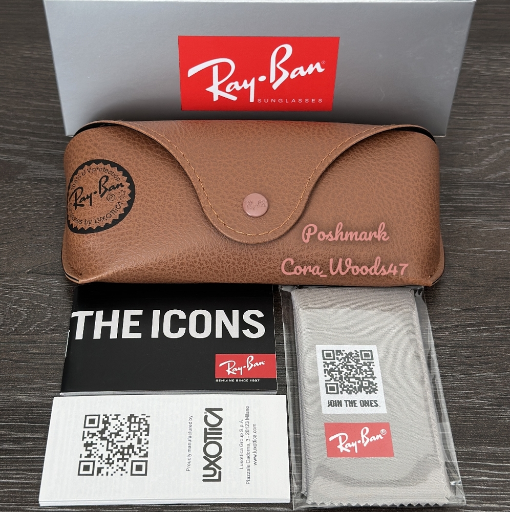 RayBan Aviator Purple Flash Lenses RB3025 Gold Frame 58 / 62 Unisex New - Picture 13 of 15
